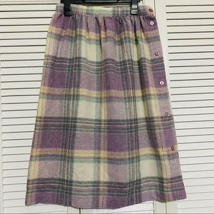 Vintage purple plaid skirt